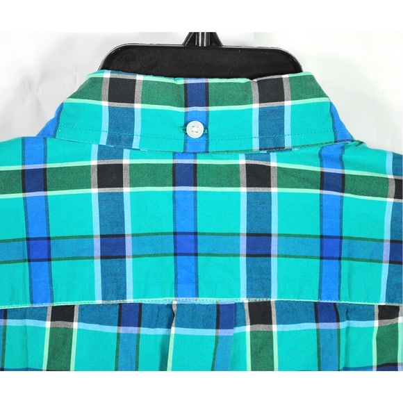 J Crew Blue Teal Tartan Plaid Button Front Shirt - Picture 3 of 5